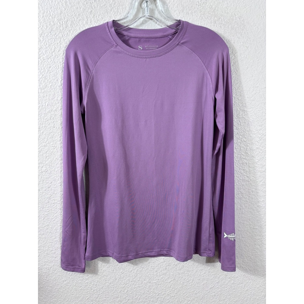 Bassdash Fishing Shirt Women Small Purple Long Sleeve Thumbhole UV Performance